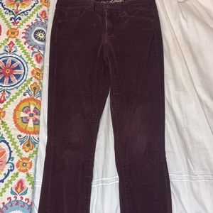 Red Corduroy Material Pants